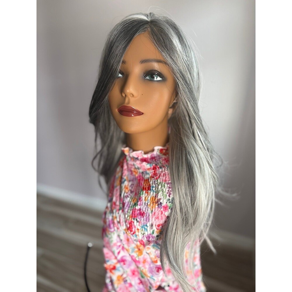 Chelsey Smith Crowns (CSC) “Cove Salt and Pepper” wig free parting Standard size